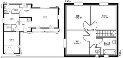 Terrain et maison à Foëcy en Cher (18) de 136 m² à vendre au prix de 269968€ - 4