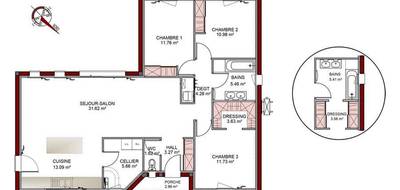 Terrain et maison à Maignaut-Tauzia en Gers (32) de 103 m² à vendre au prix de 216900€ - 1