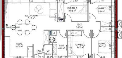 Terrain et maison à Gimont en Gers (32) de 98 m² à vendre au prix de 225900€ - 1