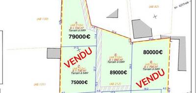 Terrain à Bessey-lès-Cîteaux en Côte-d'Or (21) de 566 m² à vendre au prix de 77000€ - 1