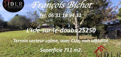 Terrain à L'Isle-sur-le-Doubs en Doubs (25) de 711 m² à vendre au prix de 28000€ - 1