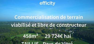 Terrain à Taillis en Ille-et-Vilaine (35) de 458 m² à vendre au prix de 29724€ - 1