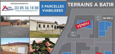 Terrain à Manziat en Ain (01) de 853 m² à vendre au prix de 98490€ - 2