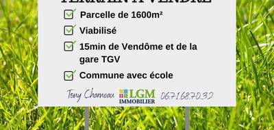 Terrain à Vendôme en Loir-et-Cher (41) de 1600 m² à vendre au prix de 45000€ - 1