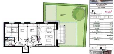 Appartement à Ebersheim en Bas-Rhin (67) de 83 m² à vendre au prix de 276900€ - 2