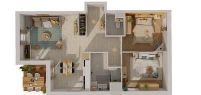 Appartement à Besançon en Doubs (25) de 61 m² à vendre au prix de 216265€ - 4