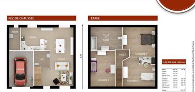 Terrain et maison à Tracy-le-Val en Oise (60) de 426 m² à vendre au prix de 216107€ - 2