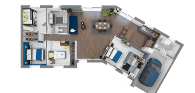 Terrain et maison à Saint-Fiel en Creuse (23) de 88 m² à vendre au prix de 167235€ - 4