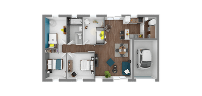 Terrain et maison à Semur-en-Auxois en Côte-d'Or (21) de 89 m² à vendre au prix de 188160€ - 4
