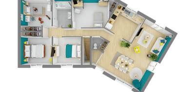 Terrain et maison à Chapelle-Voland en Jura (39) de 112 m² à vendre au prix de 227039€ - 4