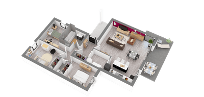 Terrain et maison à Montreuil-sur-Ille en Ille-et-Vilaine (35) de 95 m² à vendre au prix de 255958€ - 3