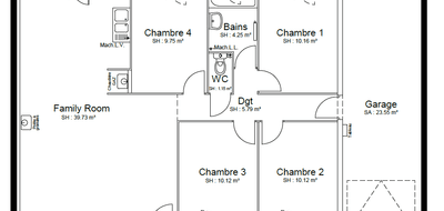 Terrain et maison à Saint-Jean-sur-Veyle en Ain (01) de 91 m² à vendre au prix de 204900€ - 3