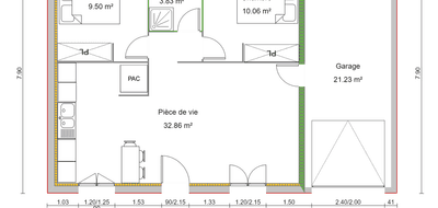 Terrain et maison à Jardin en Isère (38) de 56 m² à vendre au prix de 219606€ - 1