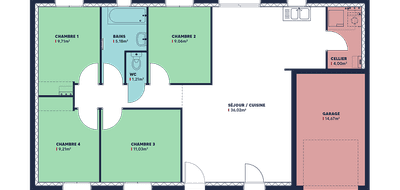 Terrain et maison à Saint-Florent-sur-Cher en Cher (18) de 89 m² à vendre au prix de 190400€ - 4