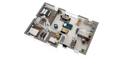 Terrain et maison à Magescq en Landes (40) de 531 m² à vendre au prix de 253965€ - 3