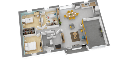 Terrain et maison à Saubrigues en Landes (40) de 860 m² à vendre au prix de 336324€ - 3