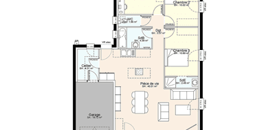 Terrain et maison à Saint-Germain-de-Longue-Chaume en Deux-Sèvres (79) de 488 m² à vendre au prix de 163040€ - 3