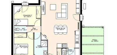 Terrain et maison à Aigondigné en Deux-Sèvres (79) de 497 m² à vendre au prix de 153016€ - 3