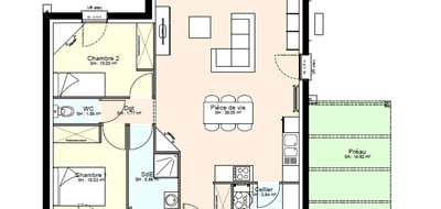 Terrain et maison à Granzay-Gript en Deux-Sèvres (79) de 430 m² à vendre au prix de 148338€ - 4