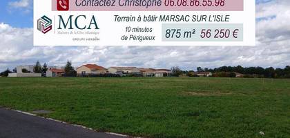 Terrain à Périgueux en Dordogne (24) de 875 m² à vendre au prix de 56250€