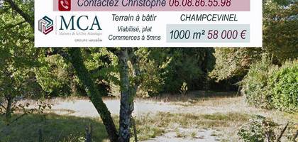 Terrain à Périgueux en Dordogne (24) de 1000 m² à vendre au prix de 58000€