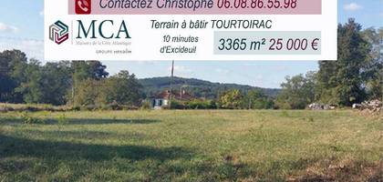 Terrain à Excideuil en Dordogne (24) de 3365 m² à vendre au prix de 25000€
