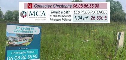 Terrain à Sorges et Ligueux en Périgord en Dordogne (24) de 1134 m² à vendre au prix de 26500€