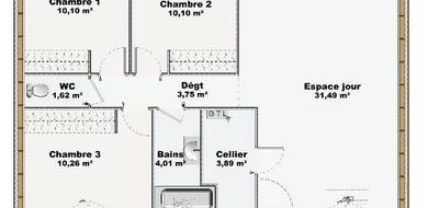 Terrain et maison à Mehun-sur-Yèvre en Cher (18) de 75 m² à vendre au prix de 202490€ - 4