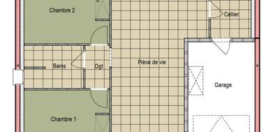 Terrain et maison à La Chapelle-Saint-Aubin en Sarthe (72) de 54 m² à vendre au prix de 229000€ - 4