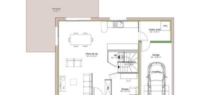 Terrain et maison à Rignieux-le-Franc en Ain (01) de 105 m² à vendre au prix de 340000€ - 3