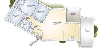 Terrain et maison à Brissac en Hérault (34) de 100 m² à vendre au prix de 356700€ - 4