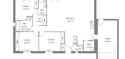 Terrain et maison à Saint-Paulet-de-Caisson en Gard (30) de 100 m² à vendre au prix de 271000€ - 4