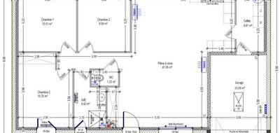 Terrain et maison à Châteauroux en Indre (36) de 85 m² à vendre au prix de 208560€ - 4