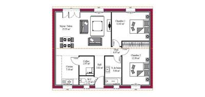 Terrain et maison à Bergerac en Dordogne (24) de 69 m² à vendre au prix de 221153€ - 2