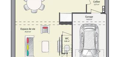 Terrain et maison à Vert-le-Grand en Essonne (91) de 89 m² à vendre au prix de 300600€ - 4