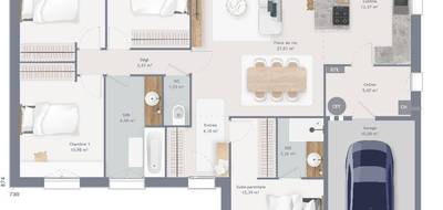 Terrain et maison à Gondreville en Oise (60) de 105 m² à vendre au prix de 291440€ - 4