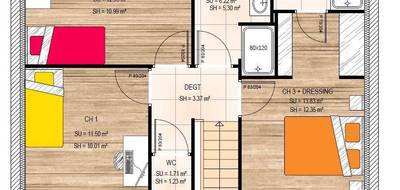 Terrain et maison à Jarzé Villages en Maine-et-Loire (49) de 98 m² à vendre au prix de 247000€ - 4