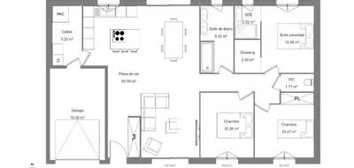 Terrain et maison à Nouzilly en Indre-et-Loire (37) de 95 m² à vendre au prix de 249300€ - 4