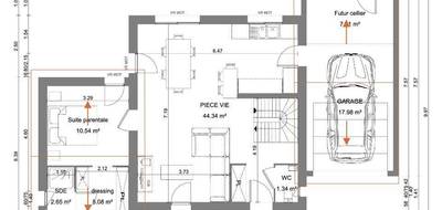 Terrain et maison à Attignat en Ain (01) de 105 m² à vendre au prix de 273500€ - 4