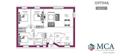 Terrain et maison à Saint-Savin en Gironde (33) de 85 m² à vendre au prix de 203500€ - 3