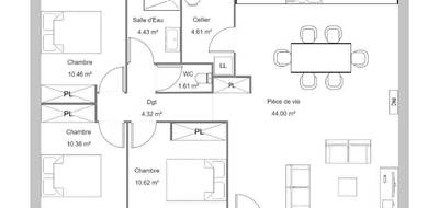 Terrain et maison à Odos en Hautes-Pyrénées (65) de 90 m² à vendre au prix de 203000€ - 4