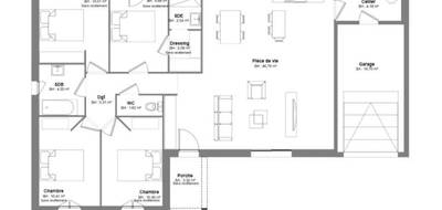 Terrain et maison à Mehun-sur-Yèvre en Cher (18) de 109 m² à vendre au prix de 214990€ - 3