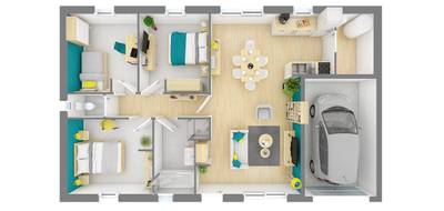 Terrain et maison à Échiré en Deux-Sèvres (79) de 79 m² à vendre au prix de 145707€ - 4