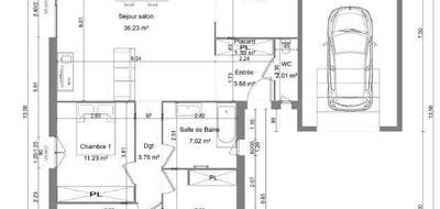 Terrain et maison à Sainte-Blandine en Isère (38) de 100 m² à vendre au prix de 302000€ - 4