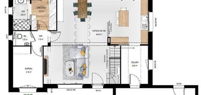Terrain et maison à Feneu en Maine-et-Loire (49) de 135 m² à vendre au prix de 358900€ - 4