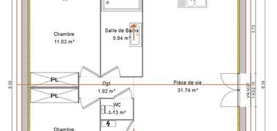 Terrain et maison à Bonson en Loire (42) de 65 m² à vendre au prix de 209800€ - 3