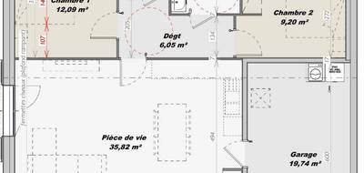 Terrain et maison à Saint-Gilles-Croix-de-Vie en Vendée (85) de 84 m² à vendre au prix de 309900€ - 4