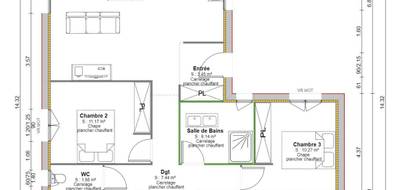 Terrain et maison à Bourgoin-Jallieu en Isère (38) de 88 m² à vendre au prix de 376347€ - 3