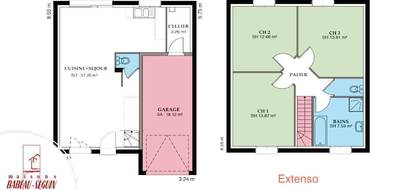 Terrain et maison à Saint-Martin-la-Pallu en Vienne (86) de 93 m² à vendre au prix de 212797€ - 3
