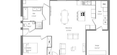 Terrain et maison à Nouzilly en Indre-et-Loire (37) de 90 m² à vendre au prix de 256300€ - 4